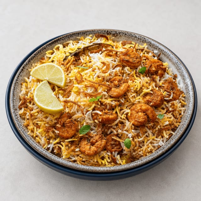 Shrimp Biryani.